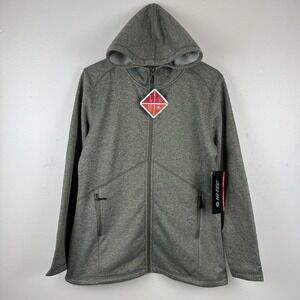 HI-TEC Solitude Womens Fleece Full Zip Hoodie Sweater Olive - S
